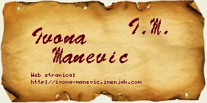 Ivona Manević vizit kartica